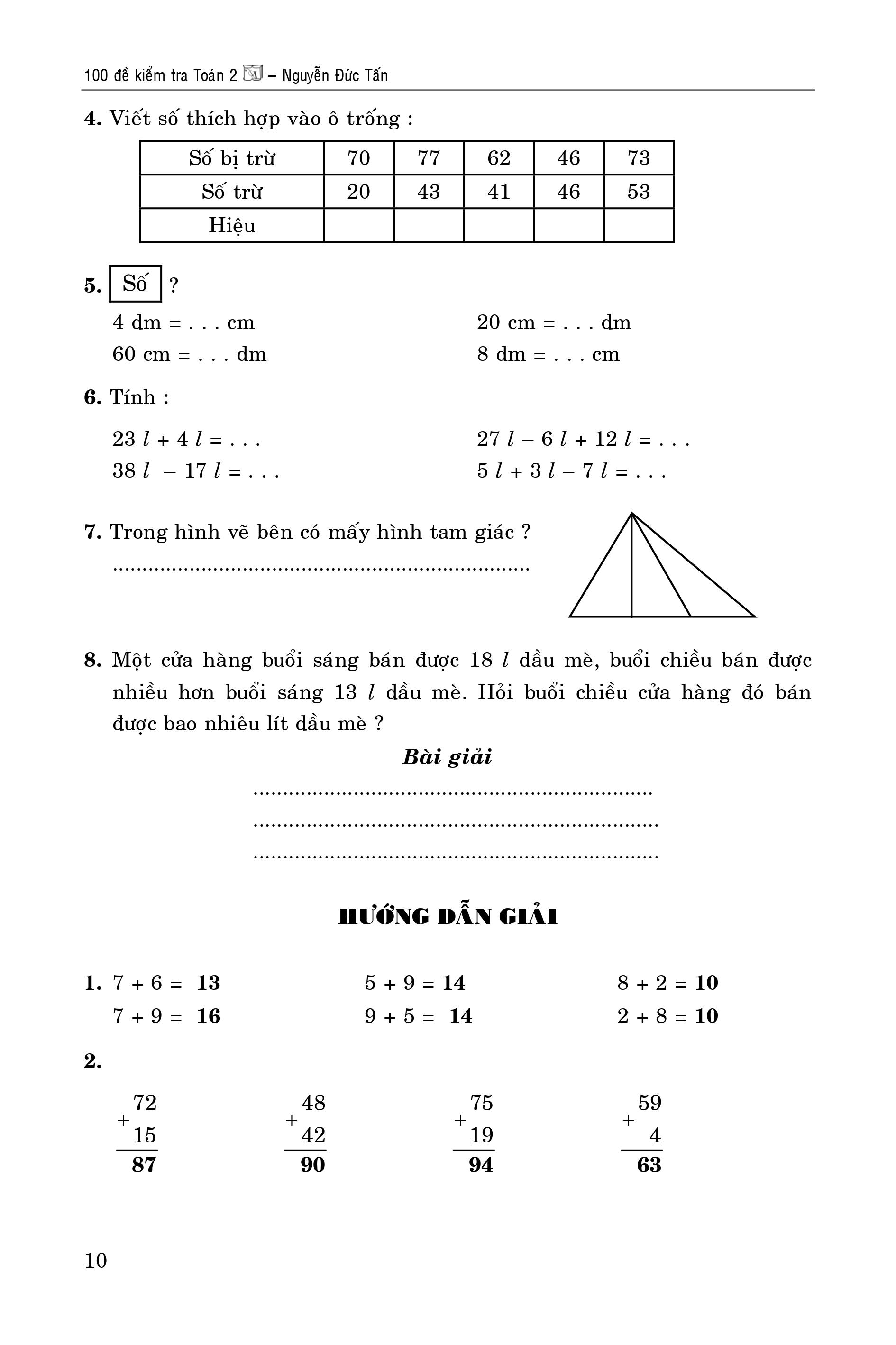 100 đề kiểm tra toán 2 - Ảnh 14