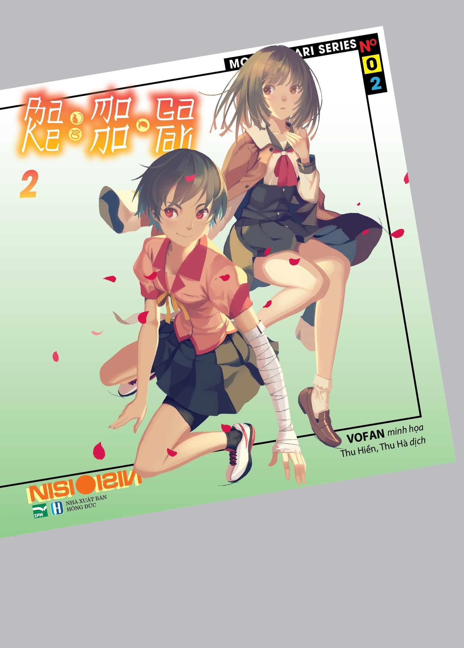 bộ bakemonogatari 2 - bản giới hạn ver b: standee bập bênh + postcard nhựa - Ảnh 3