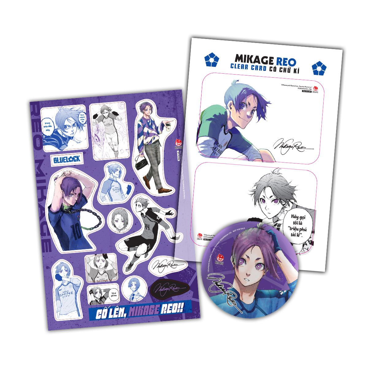 Bộ BlueLock - Tập 27 - Bản Đặc Biệt - Tặng Kèm Bộ 3 Quà Tặng Có Chữ Kí Của Nagi Và Reo (Clear Card + Bảng Sticker + Huy Hiệu) - Ảnh 6