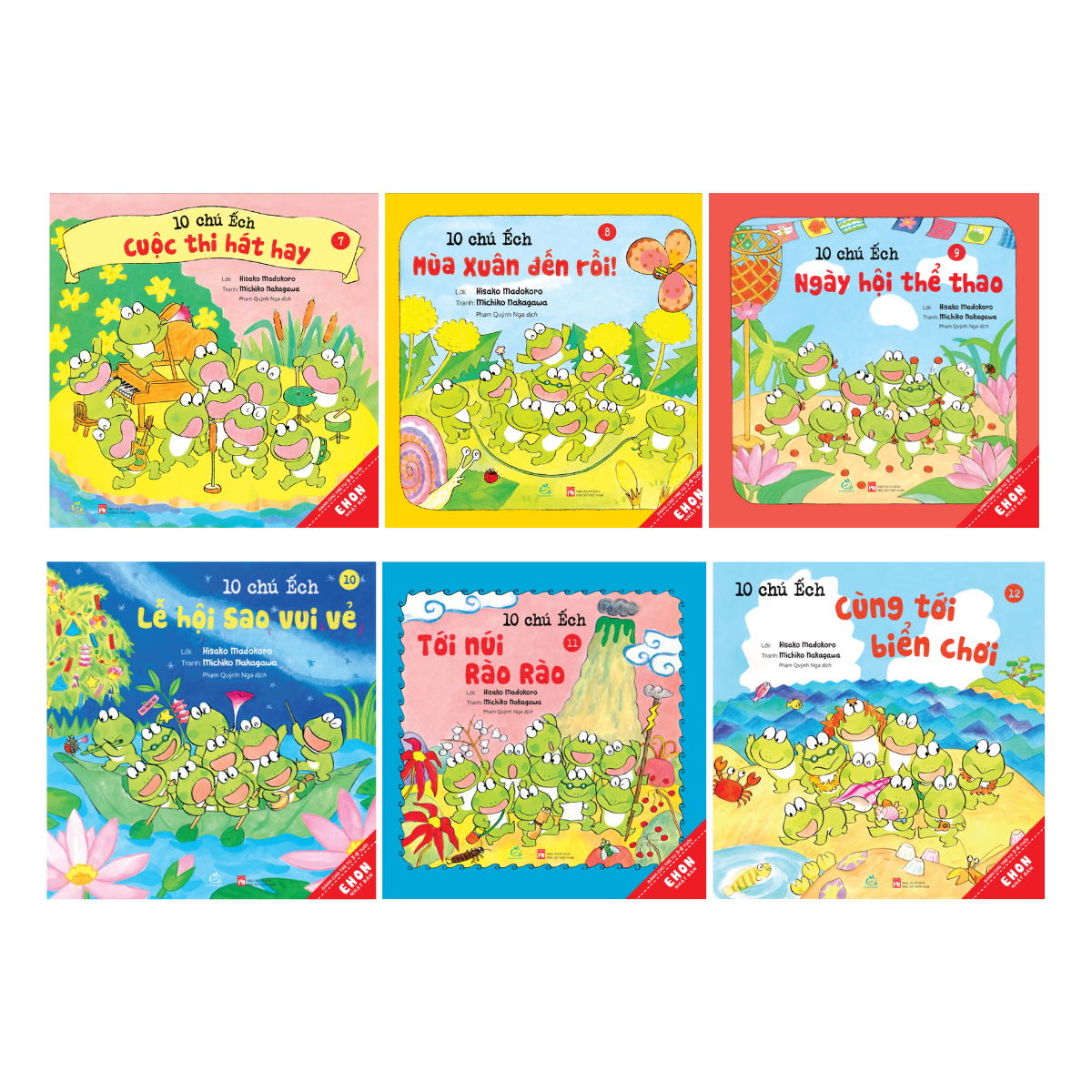Bộ
						
										
										Bộ Sách Ehon Nhật Bản - 10 Chú Ếch - Phần 2 - Tập 7-12 (Bộ 6 Cuốn) - Ảnh 2