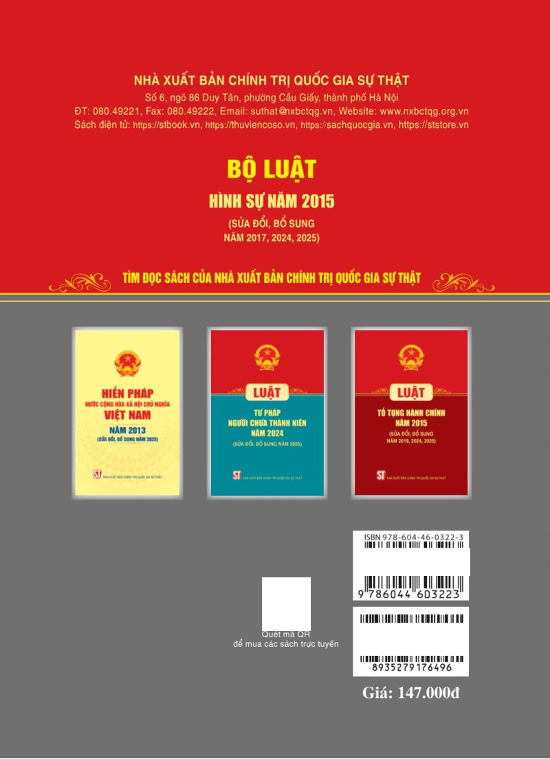 Bộ Luật Hình Sự Năm 2015 (Sửa Đổi, Bổ Sung Năm 2017, 2024, 2025) - Ảnh 8