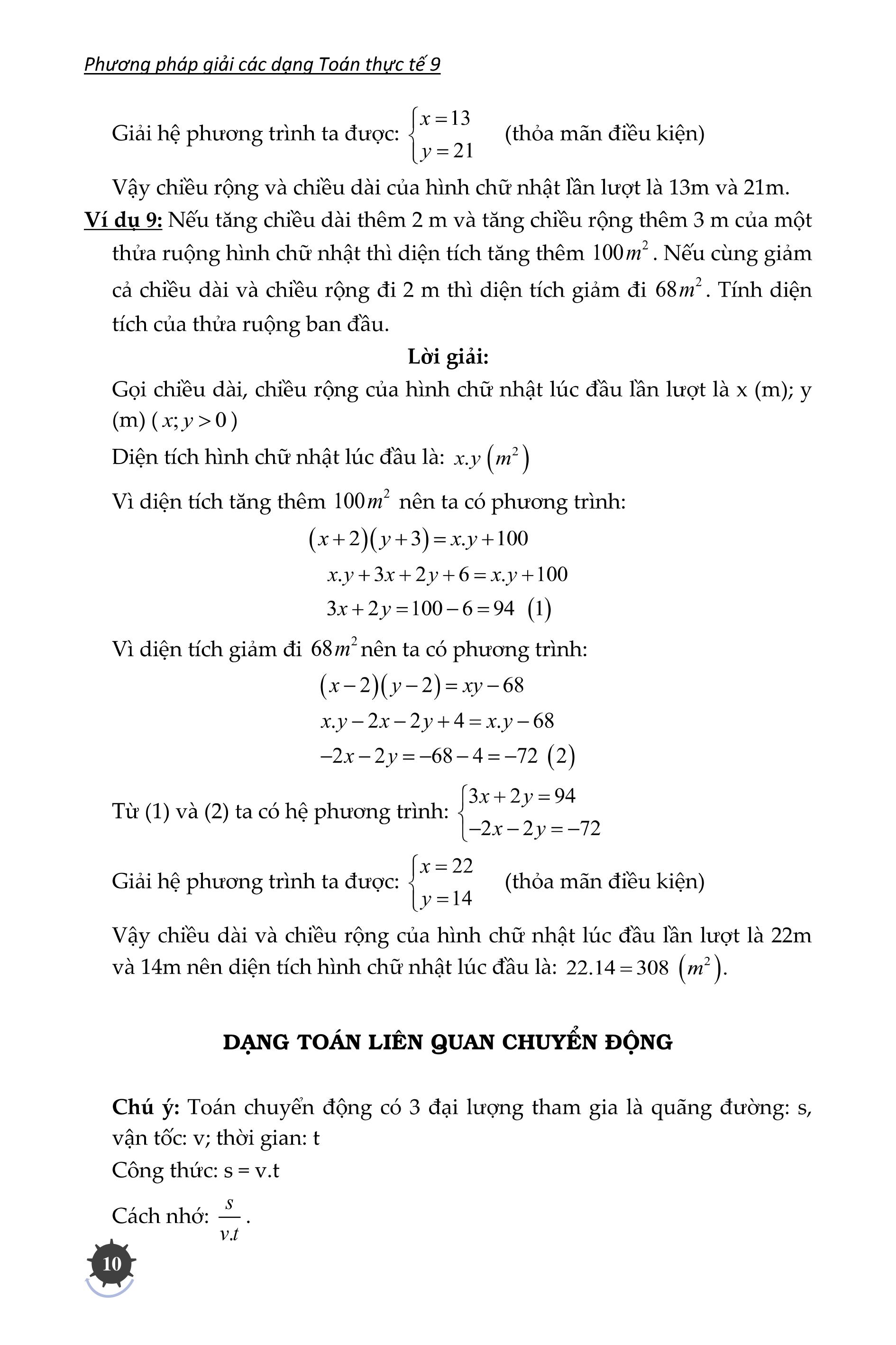 Bộ Phương Pháp Giải Các Dạng Toán Thực Tế 9 - Ảnh 10