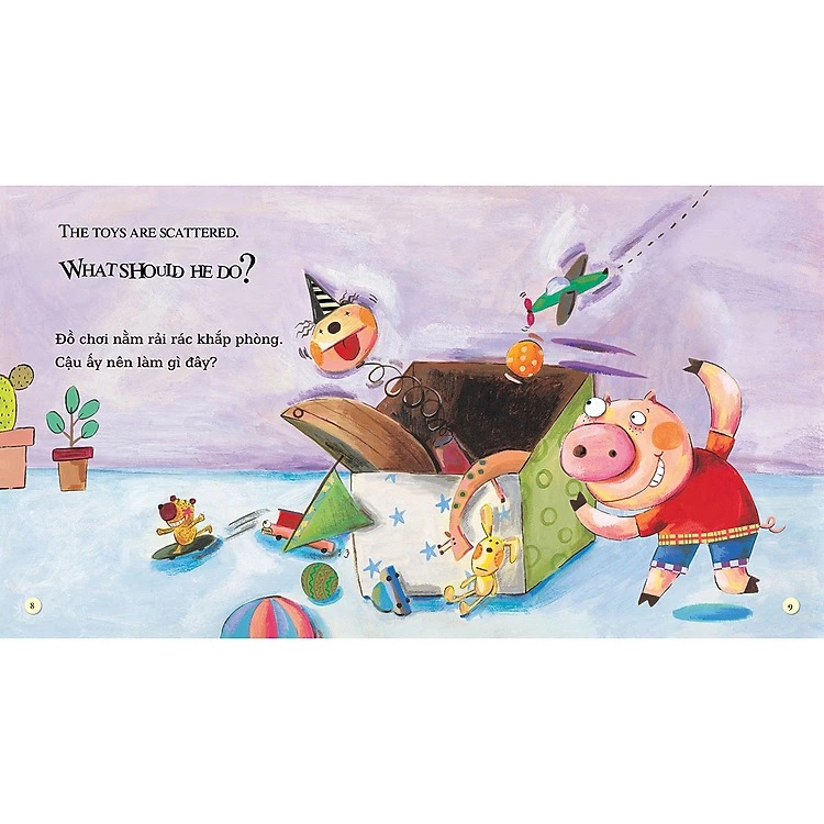 Bo
						
										
										Playtime In English - Level 4 - Little Pig's Room - Can Phong Cua Lon Con - Ảnh 4