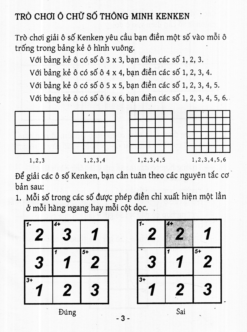 bộ trò chơi ô chữ số thông minh kenken - dành cho mọi người (tập 4) - Ảnh 2