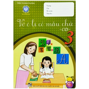 bộ vở ô li có mẫu chữ 3 - tập 2 (cánh diều - 2022)