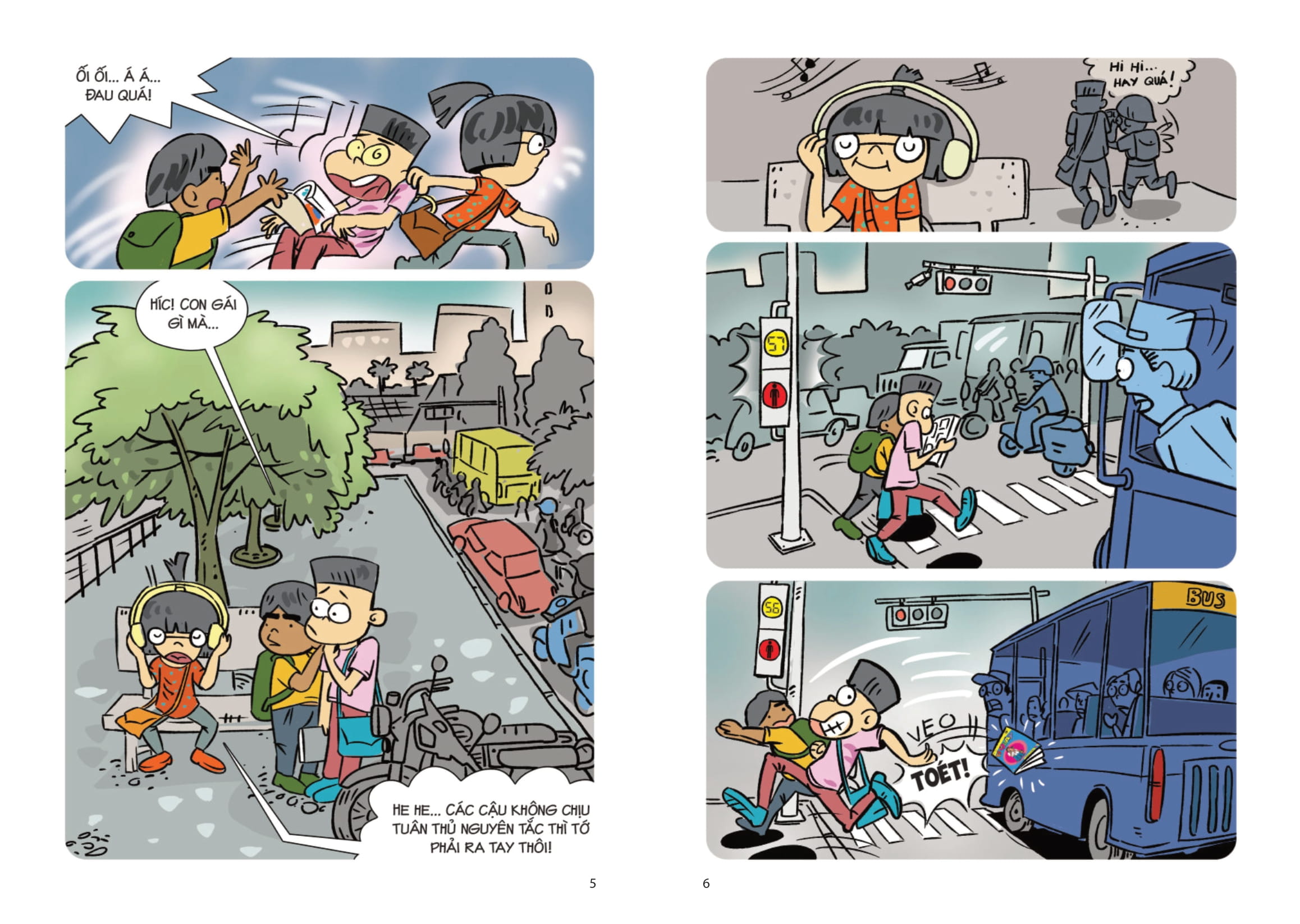 comic kĩ năng sống - dành cho trẻ tiểu học - giao thông an toàn - Ảnh 5