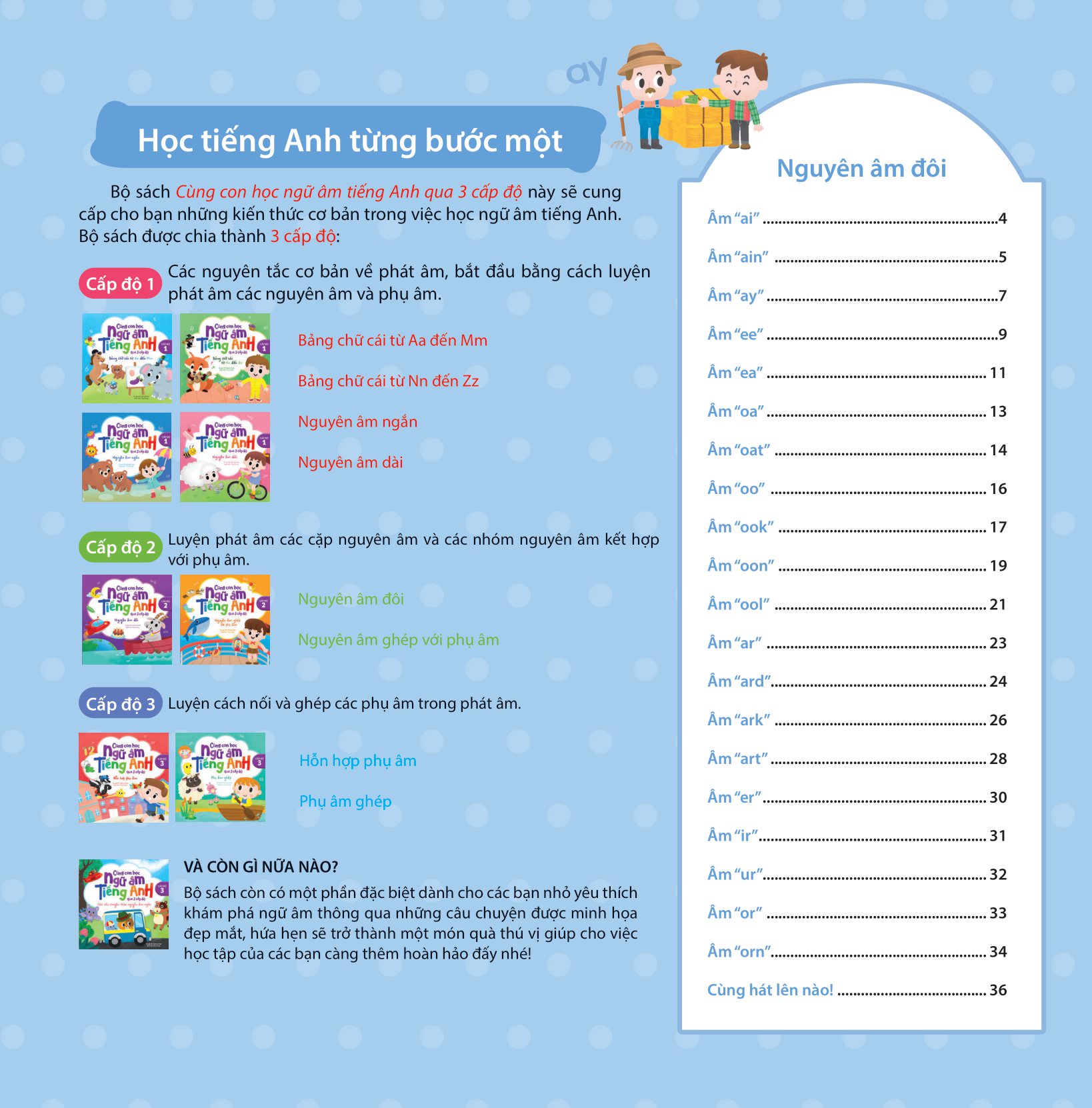 cùng con học ngữ âm tiếng anh qua 3 cấp độ - nguyên âm đôi - Ảnh 4