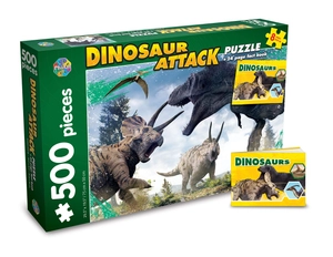 dinosaur attack- jigsaw puzzle and fact book (500 pieces) - Ảnh 14