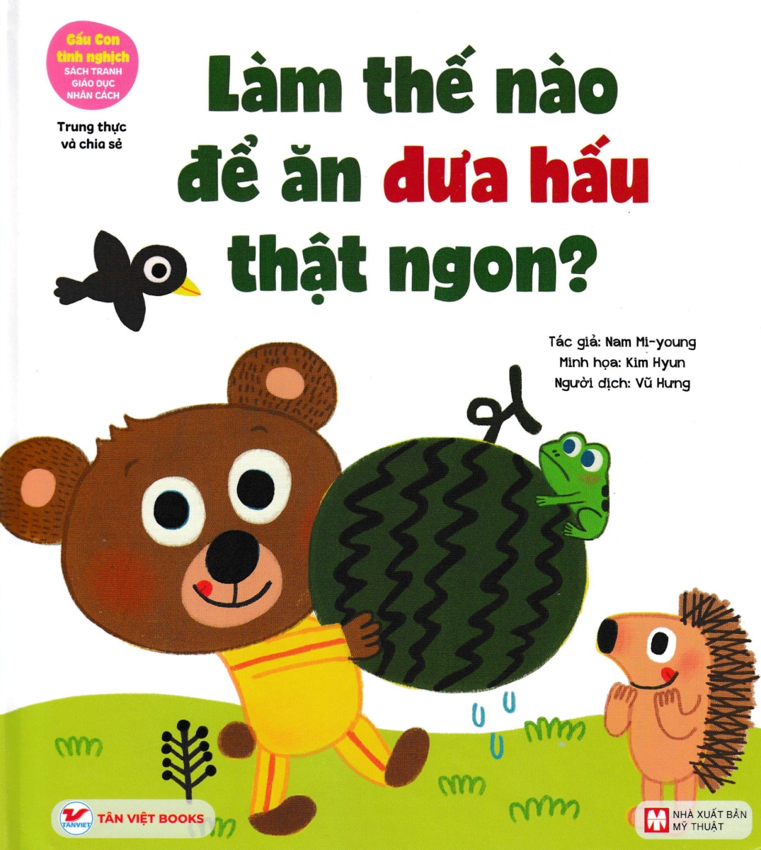 gấu con tinh nghịch - trung thực và chia sẻ: làm thế nào để ăn dưa hấu thật ngon? - Ảnh 2
