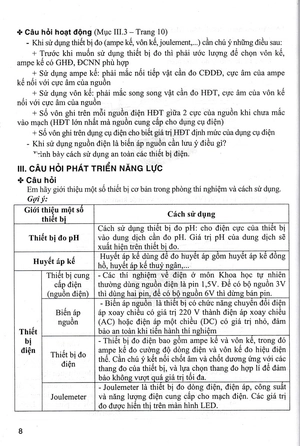 hướng dẫn trả lời câu hỏi khoa học tự nhiên 8 (bám sát sgk kết nối tri thức với cuộc sống) - Ảnh 8