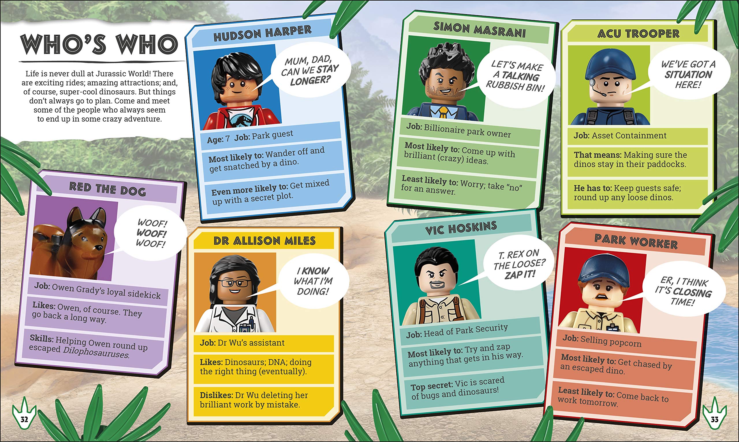 lego jurassic world the dino files: with lego jurassic world claire minifigure and baby raptor! - Ảnh 5