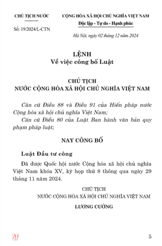 Luật Đầu Tư Công Năm 2024 - Ảnh 4