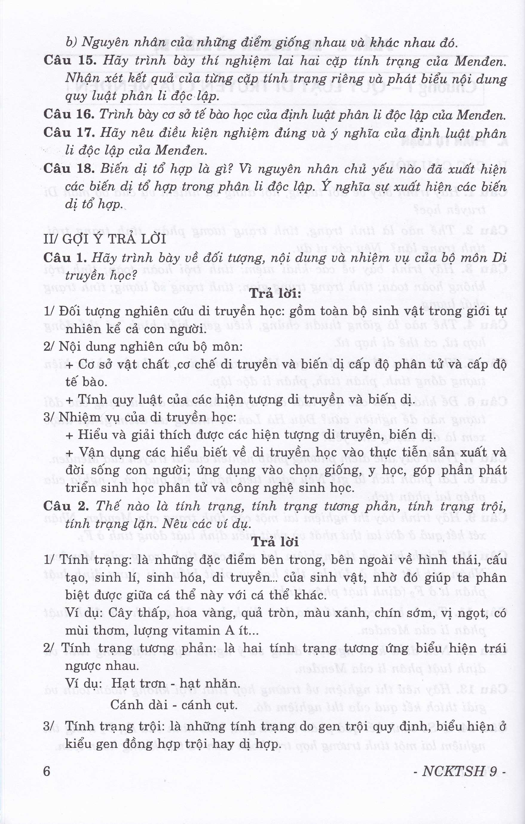 nâng cao kiến thức sinh học 9 - Ảnh 7