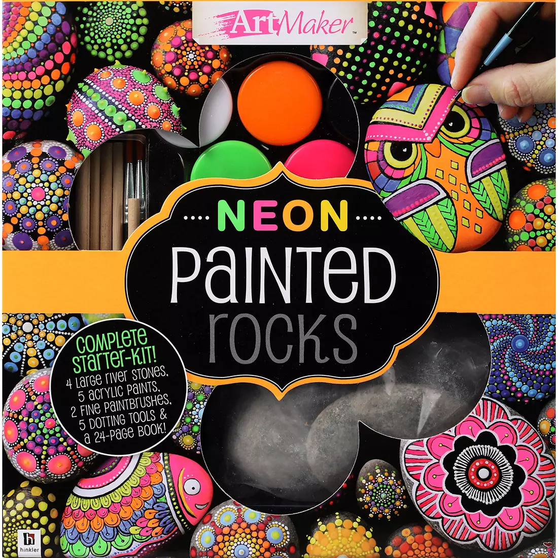 neon painted rocks deluxe kit - Ảnh 3