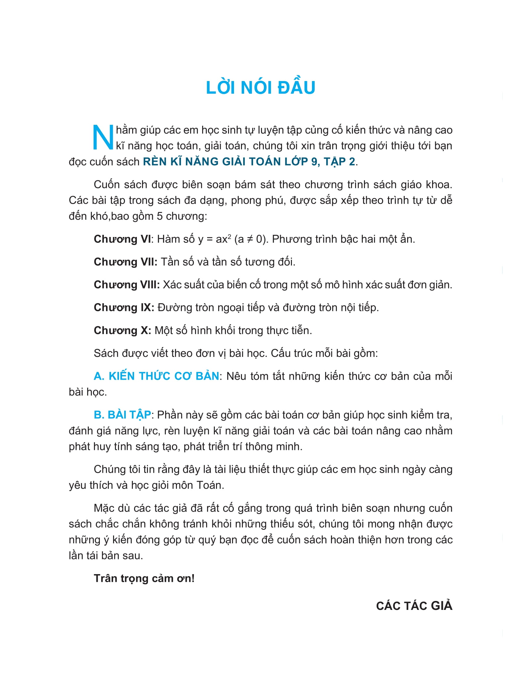 rèn kĩ năng giải toán lớp 9 - tập 2 - Ảnh 3