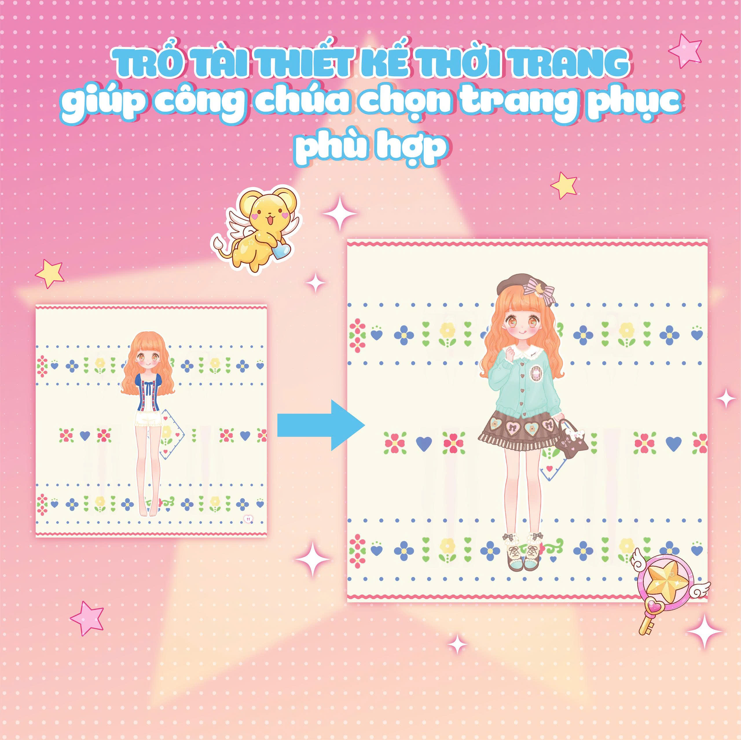 Sách Bóc Dán - Thời Trang Anime - Công Chúa Gấu Bông - Ảnh 7