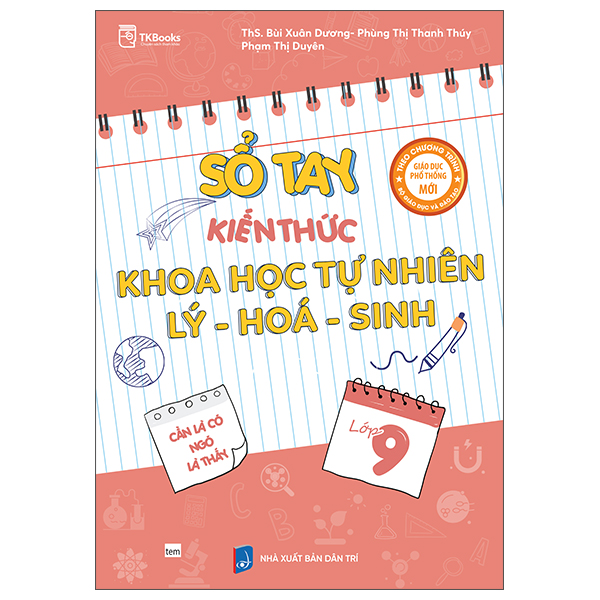 Sổ Tay Kiến Thức Khoa Học Tự Nhiên Lý-Hóa-Sinh Lớp 9