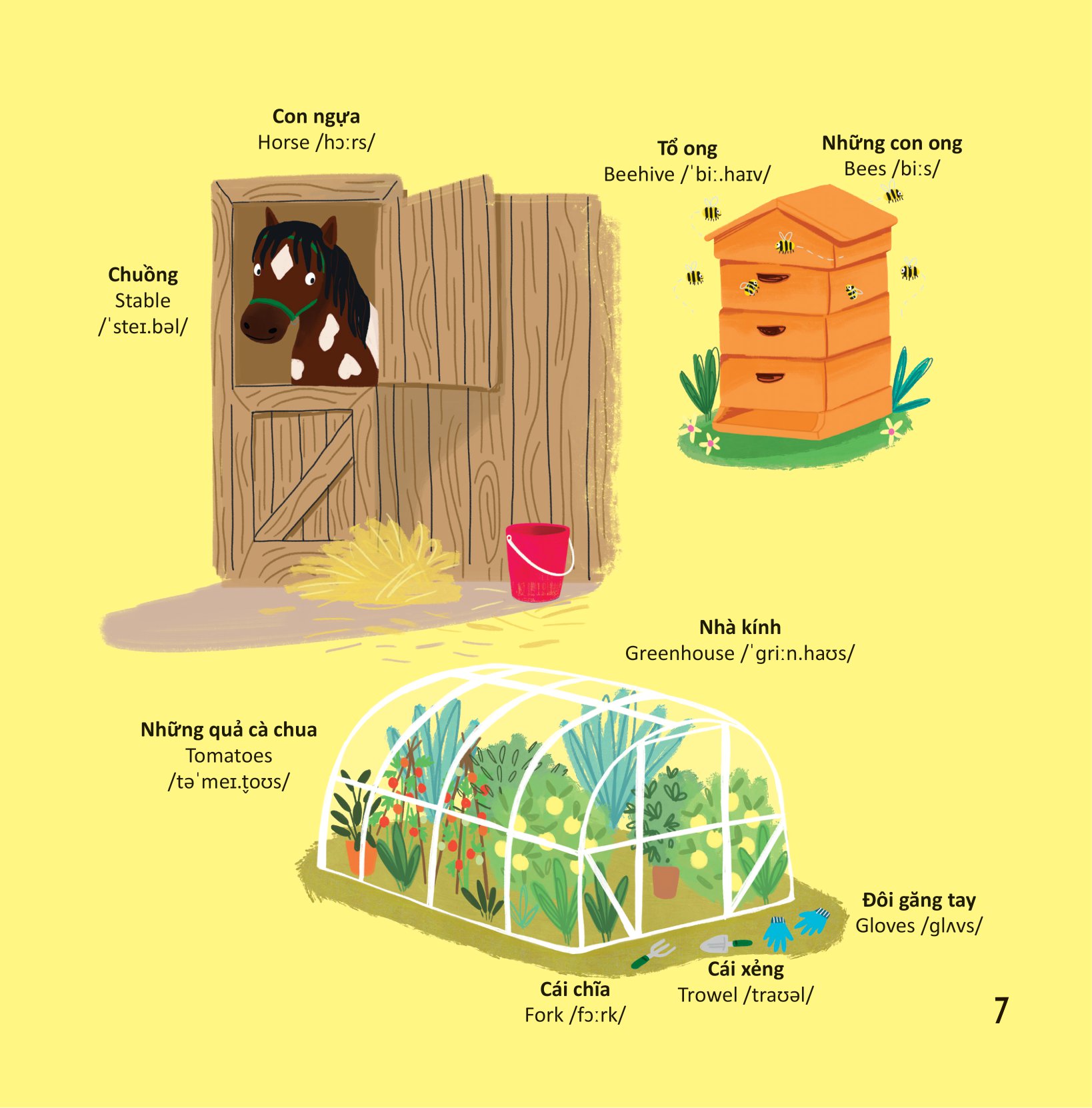 thư viện từ vựng đầu đời cho bé - ở nông trại - on the farm! - Ảnh 8