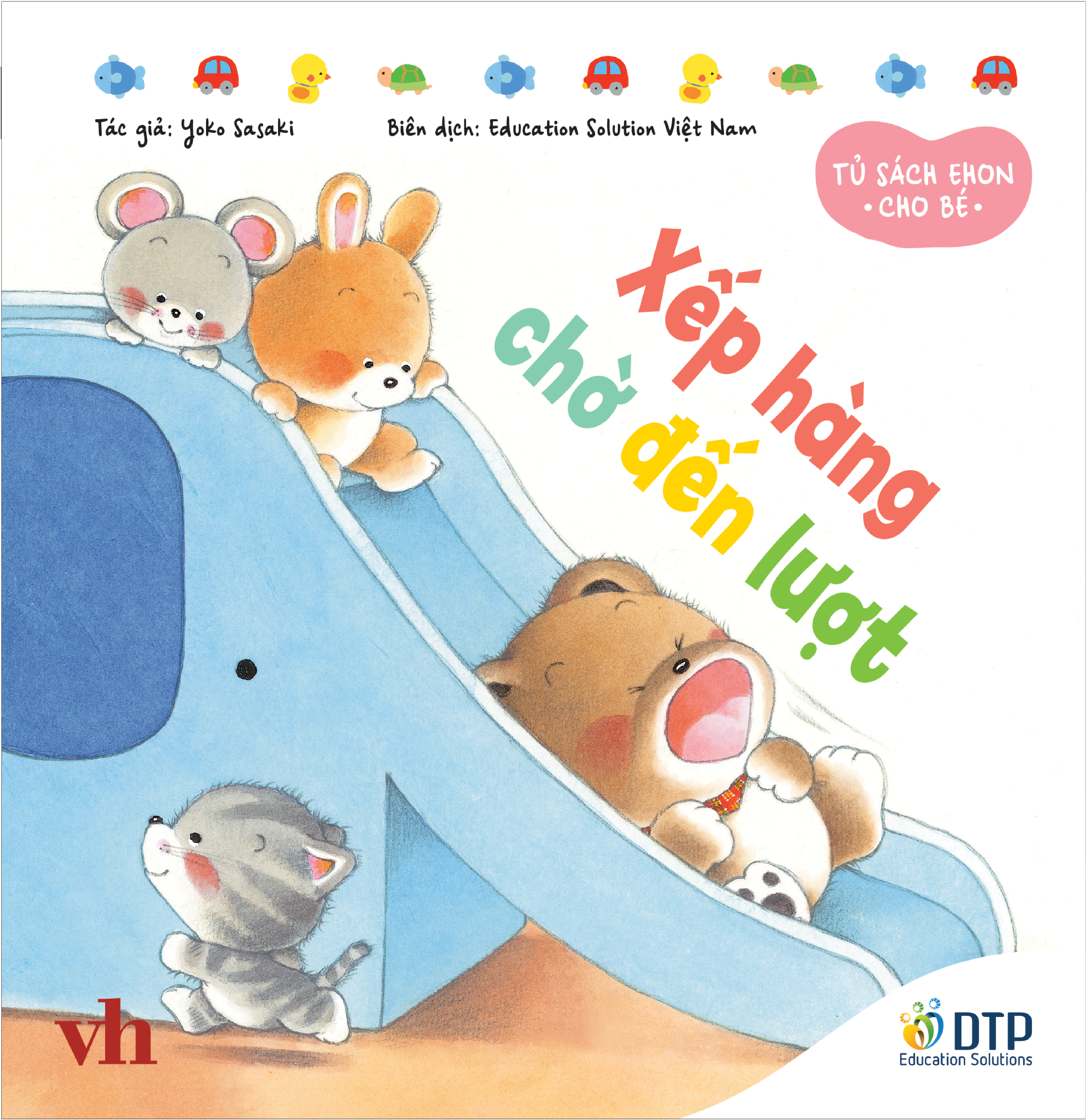 tủ sách ehon cho bé - xếp hàng chờ đến lượt​ - bìa cứng - Ảnh 2