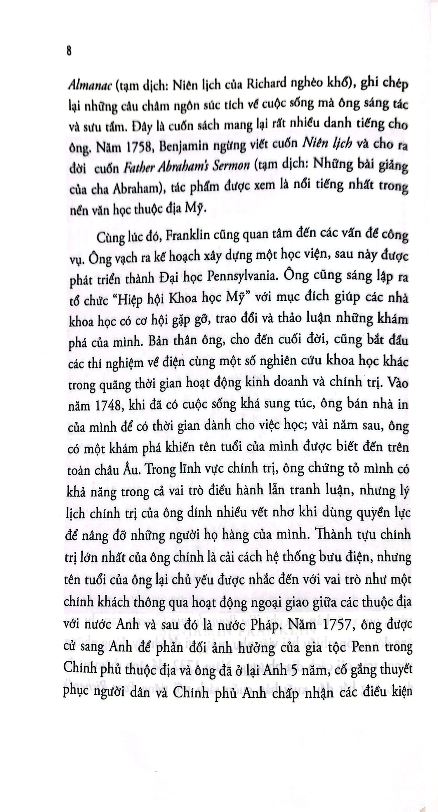 tự truyện benjamin franklin (tái bản 2018) - Ảnh 5
